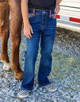 *YOUTH* PURPLE SERAPE BOOTCUT DENIM JEANS