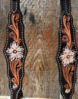 Triple Tone Floral One Ear Headstall / Bridle