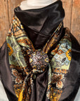 35X35" Golden Rod Paisley Wild Rag / Scarf -W147L Slide WRC3B
