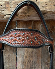 Teal Diamond Scalloped Browband Headstall / Bridle
