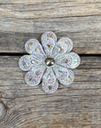 Teardrop Flower Rhinestone Rosette
