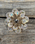 Teardrop Flower Rhinestone Rosette