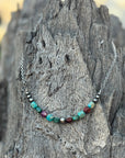 Sterling Silver Jasper Turquoise Necklace