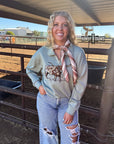 BLUE Lomita Longhorn Pullover