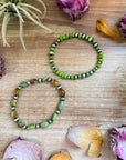 Sterling Silver Mini Wolf Stretchy Bracelet Bundle (Set of 2) – Mixed Stone