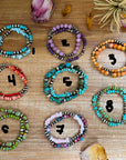 Sterling Silver Mini Wolf Stretchy Bracelet Bundle (Set of 2) – Mixed Stone