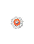 Bright Silver Neon Orange - AB Crystal Conchos - Sizes from 1"- 3" and Buckles