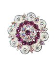 Bright Silver Fuchsia - AB Crystal Conchos - Sizes from 1"- 3" and Buckles