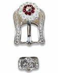 Bright Silver Ruby - AB Crystal Conchos - Sizes from 1"- 3" and Buckles