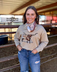 TAN Lomita Longhorn Pullover