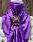 35X35" Solid Purple Wild Rag / Scarf WRS1 - Buckle Wild Rag Slides - Assorted