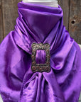 35X35" Solid Purple Wild Rag / Scarf WRS1 - Buckle Wild Rag Slides - Assorted