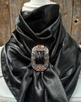 35X35" Solid Black Wild Rag / Scarf WRS4 - Buckle Wild Rag Slides - Assorted