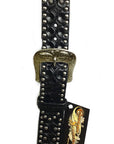 Black Adjustable Belt Headstall