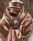 35X35" Solid Tan Wild Rag / Scarf WRS7 - Buckle Wild Rag Slides - Assorted