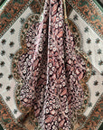 35X35" Green, Plum and Tan Floral Wild Rag / Scarf WR3454