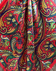35X35" Red Hippie Paisley Wild Rag / Scarf WR905X