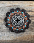 Black Diamond Antique Silver Western Concho W213