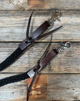 Black Nylon Barrel Racing Reins