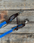 Blue Nylon Barrel Racing Reins