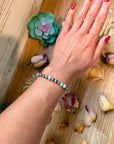 Sterling Silver & Larimar Bracelet – 6 mm Beads