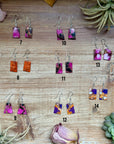 Slab Earrings – Lightweight Dangle – 1.5” – Made in USA – Multiple Stone Options