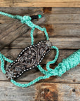 Bronc Noseband Mule Tape Halter with Copper Clear Conchos