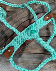 Bronc Noseband Mule Tape Halter with Copper Clear Conchos