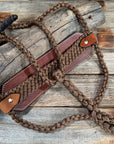 Bronc Noseband Mule Tape Halter with Copper Turquoise/Clear Conchos