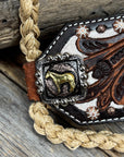 Bronc Noseband Mule Tape Halter with Western Horse Conchos