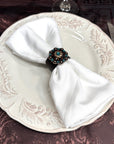 Copper Teal/Champagne/Topaz Crystal Concho Napkin Ring