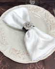 Bright Silver AB Crystal Concho Napkin Ring