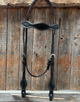 Basketweave Black Browband Draft Headstall / Bridle