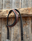 Flower Power Black and Clear One Ear Headstall & Breastcollar Tack Set