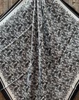 35X35" Black and White Paisley Wild Rag / Scarf WR3408X