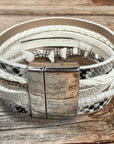 White Boho Multi Strand Wrap Bracelet