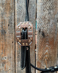 Draft Black Basketweave Champagne and Clear Browband