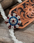 White Mule Tape Halter - Floral USA Style