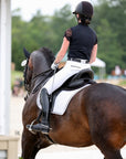 European Cotton Dressage Saddle Pad - White & Black Twist Trim