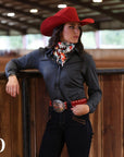 CHARCOAL PERFORMANCE RODEO SHIRT (ADULT)