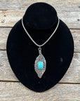 Feather Fashion Turquoise Pendant Necklace
