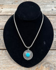 Circle Fashion Turquoise Pendant Necklace