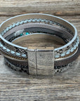 Silver Boho Multi Strand Wrap Bracelet
