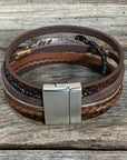 Russet Boho Multi Strand Wrap Bracelet