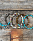 Cowgirl Charm Fashion Turquoise Bracelet Stack