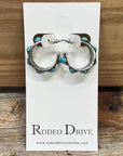 Fashion Turquoise Open Hoop Earrings