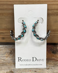 Fashion Turquoise Vine Hoop Earrings