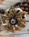 Brown and Gold Mule Tape Halter -