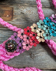 Pink Mule Tape Halter - Multi Floral and Pink