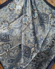 35X35" Blue & White Paisley Wild Rag / Scarf WR3418